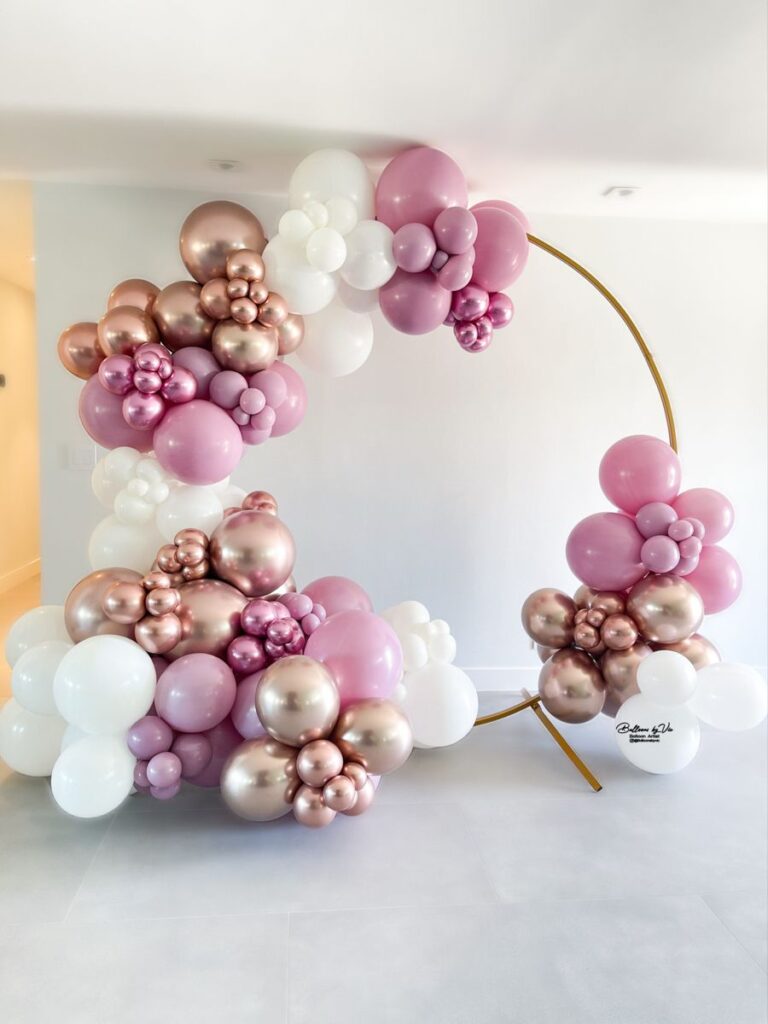 colorful balloon hoop