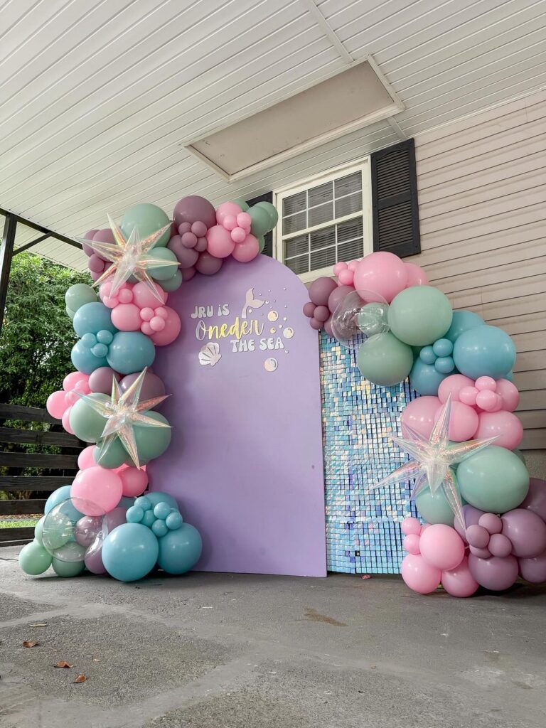 Colorful balloon backdrop